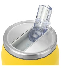 Estia Travel Cup Save the Aegean Ανακυκλώσιμο Ποτήρι Θερμός Ανοξείδωτο / Πλαστικό BPA Free 500ml Aek Bc Edition με Καλαμάκι