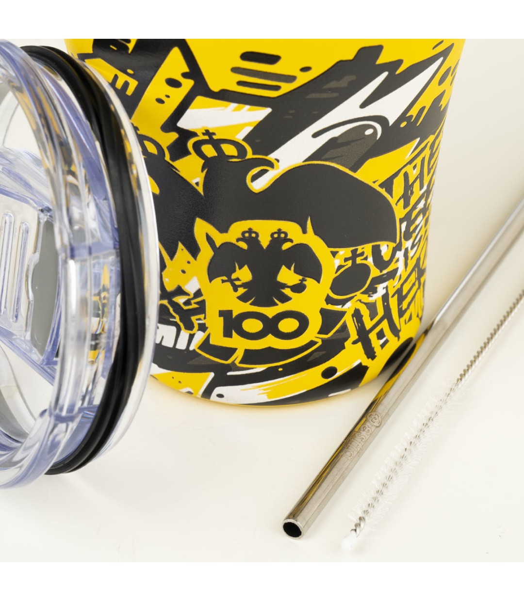 Estia Travel Mug Save The Aegean Ποτήρι Θερμός Ανοξείδωτο BPA Free 350ml AEK BC Edition The Queen is Here με Καλαμάκι 00-27261