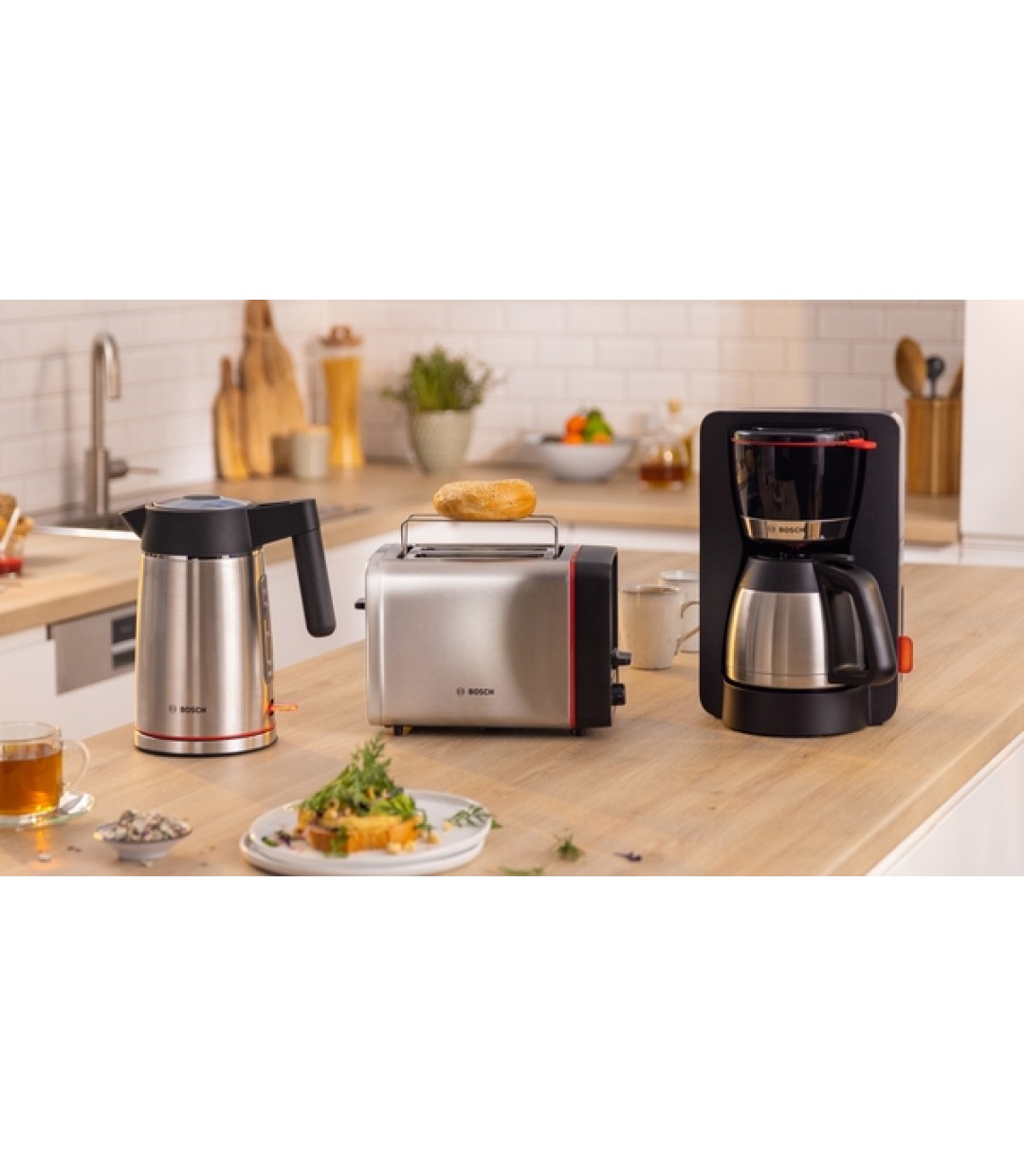 Καφετιέρα Φίλτρου Bosch TKA 6 M 273 ΘΕΡΜΟΣ ΜΑΥΡΗ  1000W