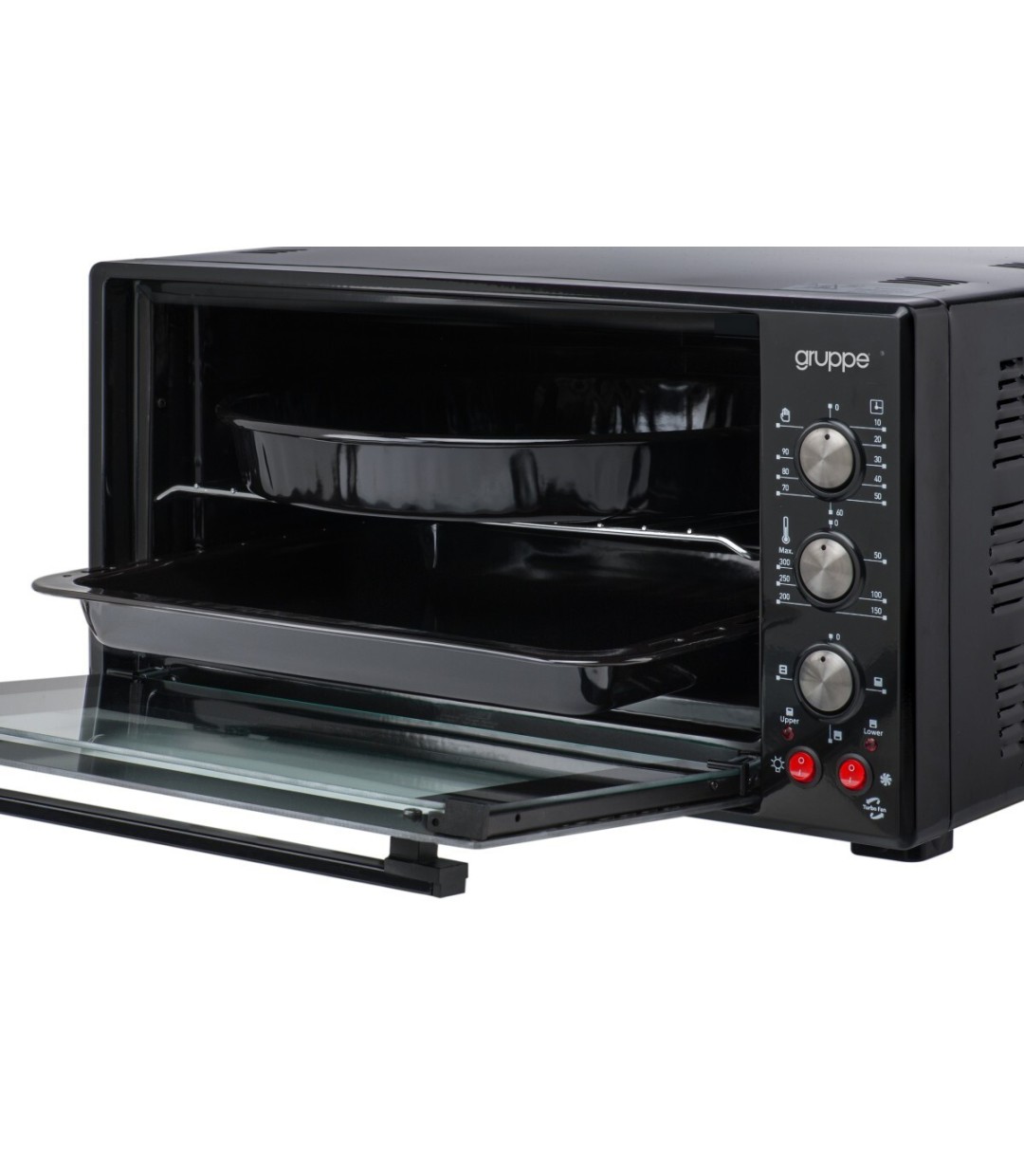 Gruppe I-28TTFL Ηλεκτρικό Φουρνάκι 50lt Χωρίς Εστίες με Αέρα Μαύρο