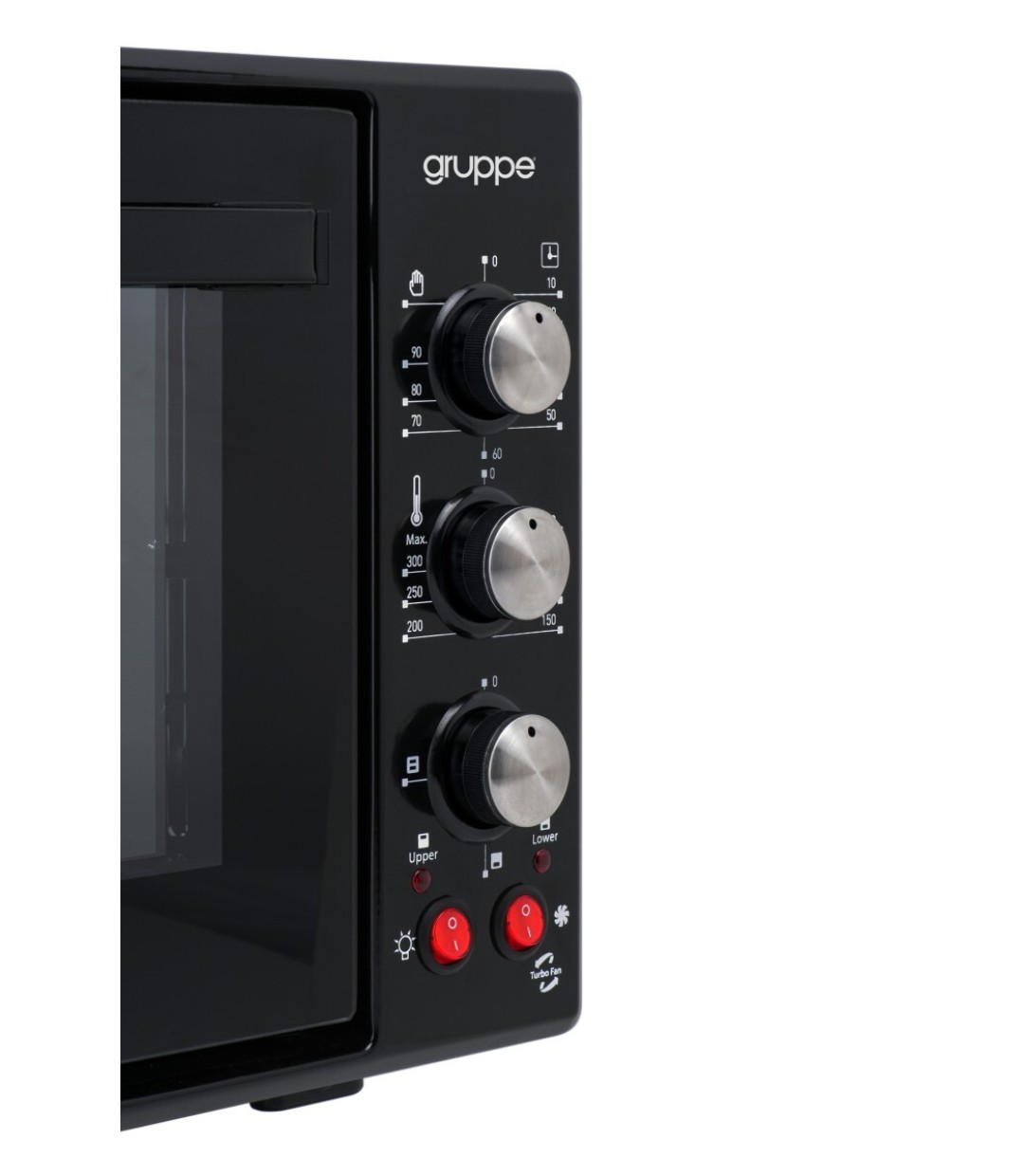 Gruppe I-28TTFL Ηλεκτρικό Φουρνάκι 50lt Χωρίς Εστίες με Αέρα Μαύρο