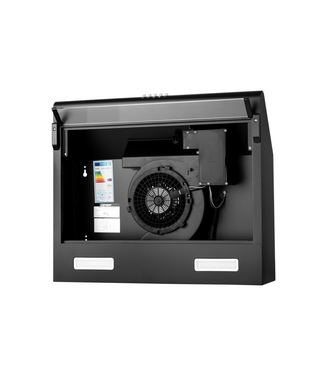 Gruppe Pratico 600 S-3002A-A01-M29-600 Ελεύθερος Απορροφητήρας 60cm Μαύρος