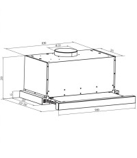Gruppe Forte Plus Συρόμενος Απορροφητήρας 90cm Inox Κωδικός: S-3003C-A06-M13-900 