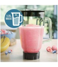 Philips Μπλέντερ για Smoothies με Γυάλινη Κανάτα 2lt 1200W Μαύρο HR3040/00