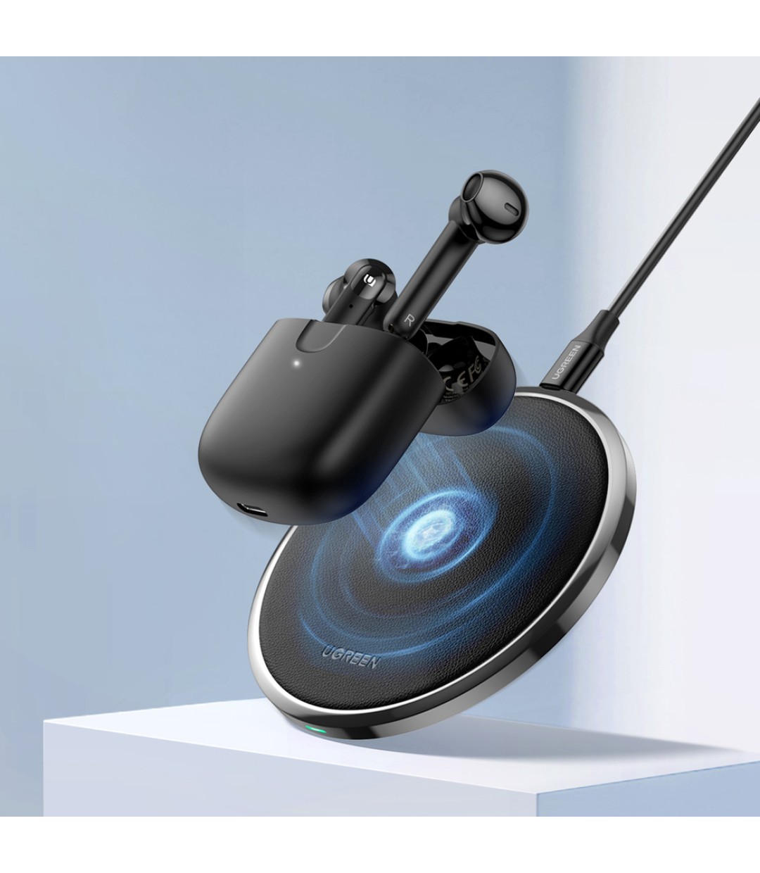 Ugreen HiTune T2 Earbud Bluetooth Handsfree Ακουστικά με Αντοχή στον Ιδρώτα και Θήκη Φόρτισης Μαύρα 340308