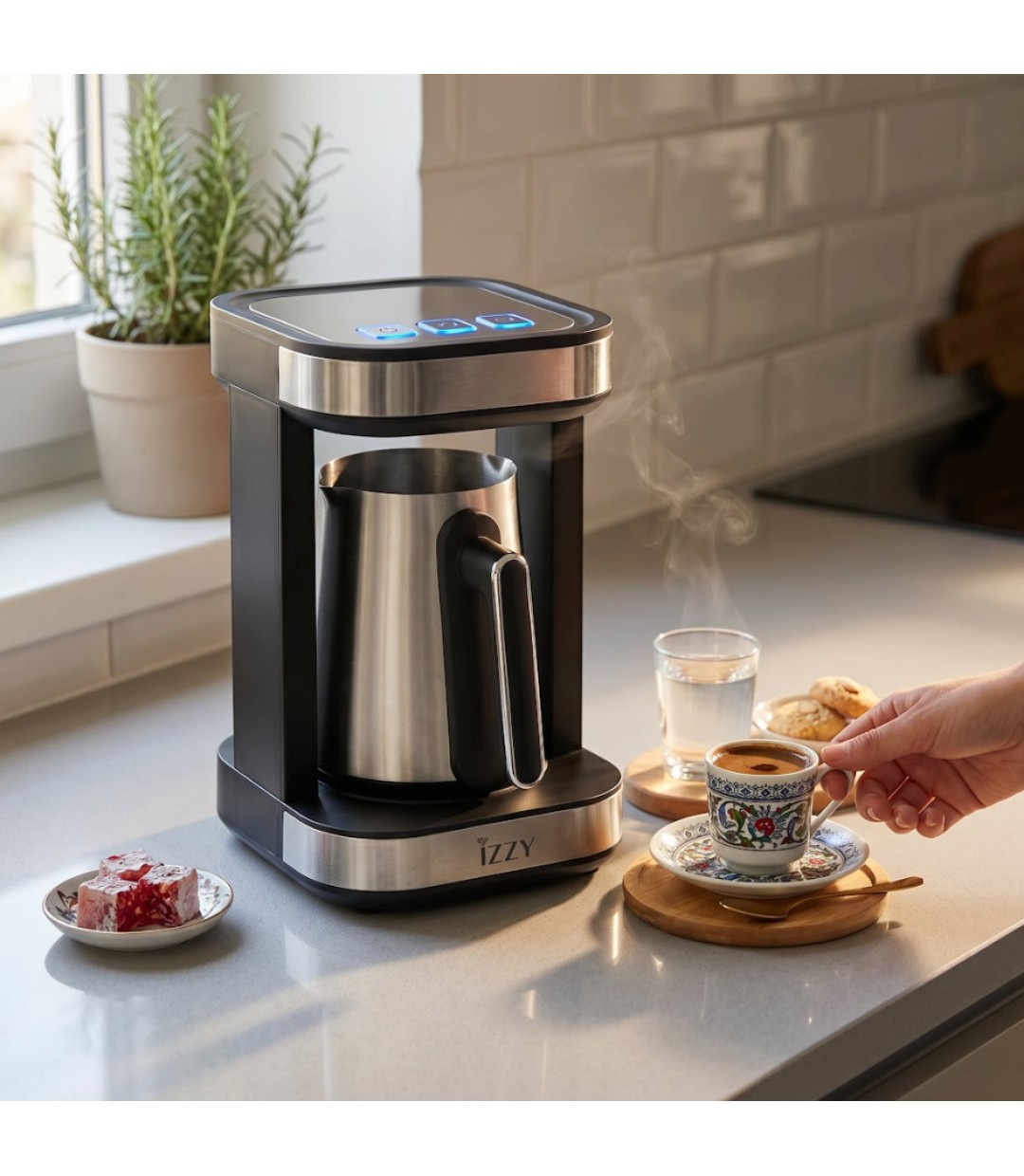 Izzy Brikato Ηλεκτρικό Μπρίκι 500W με Χωρητικότητα 600ml Inox Κωδικός: IZ-3104 