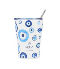Estia Coffee Mug Save The Aegean Θερμός Ανοξείδωτο BPA Free 350ml Spirit Of Luck με Καλαμάκι 01-31749