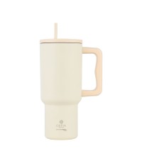 Estia Straw Tumbler XL Save the Aegean Ανακυκλώσιμο Handled Tumbler Θερμός Ανοξείδωτο BPA Free 900ml Lily White με Καλαμάκι και Λαβή Estia Straw Tumbler XL Save the Aegean Ανακυκλώσιμο Handled Tumbler Θερμός Ανοξείδωτο BPA Free 900ml Lily White με Καλαμάκι και Λαβή