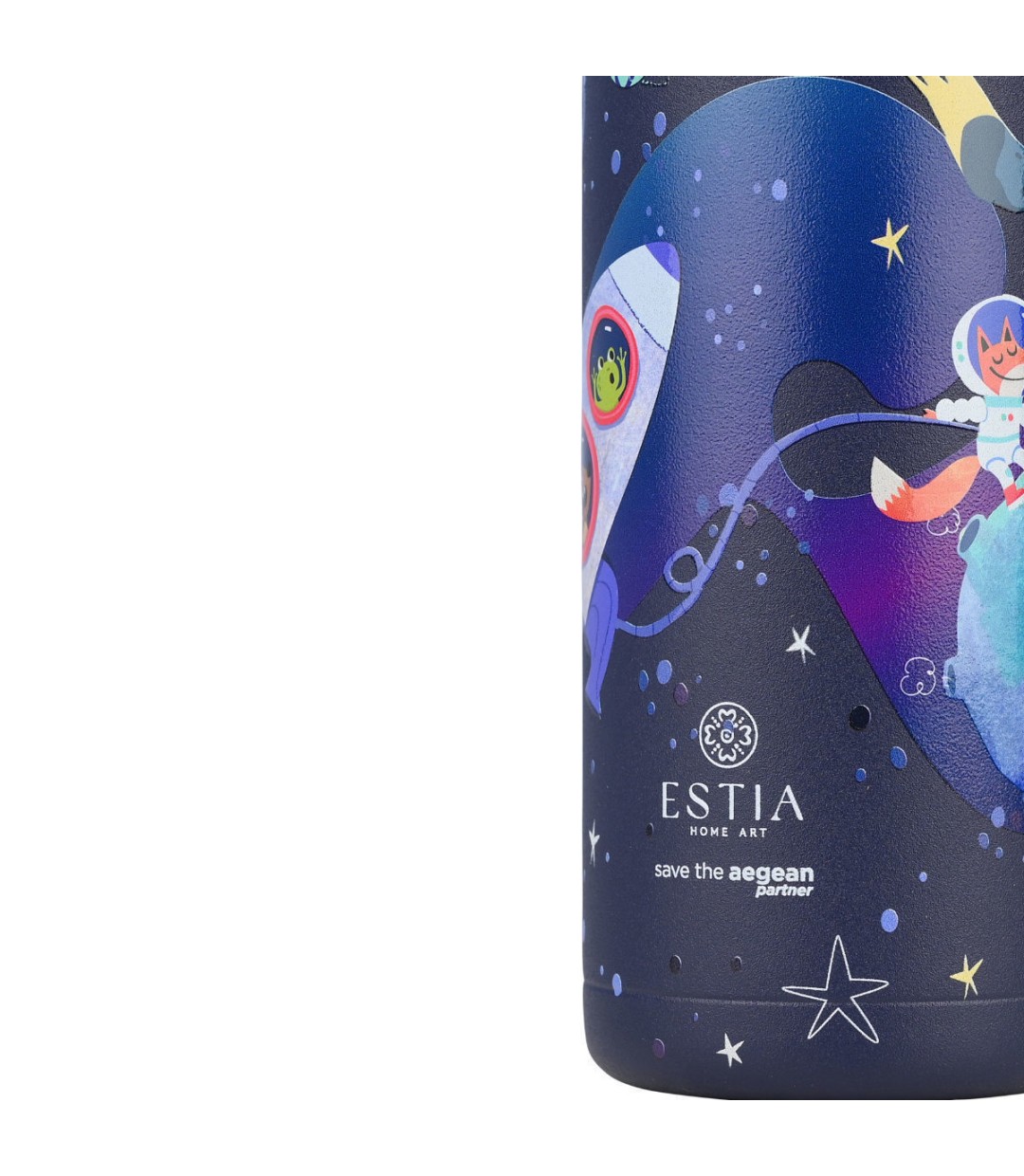 Estia Wonder Bottle Save the Aegean Παιδικό Παγούρι Θερμός Ανοξείδωτο με Καλαμάκι Non Spill Solar Jump 500ml 01-33118