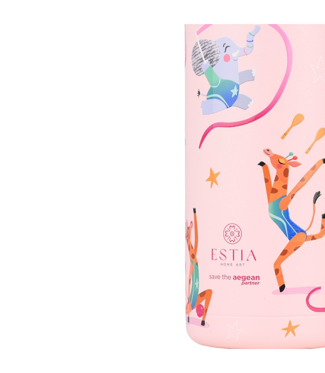 Estia Wonder Bottle Save the Aegean Παιδικό Παγούρι Θερμός Ανοξείδωτο με Καλαμάκι Non Spill Wild Stunts 500ml 01-33125