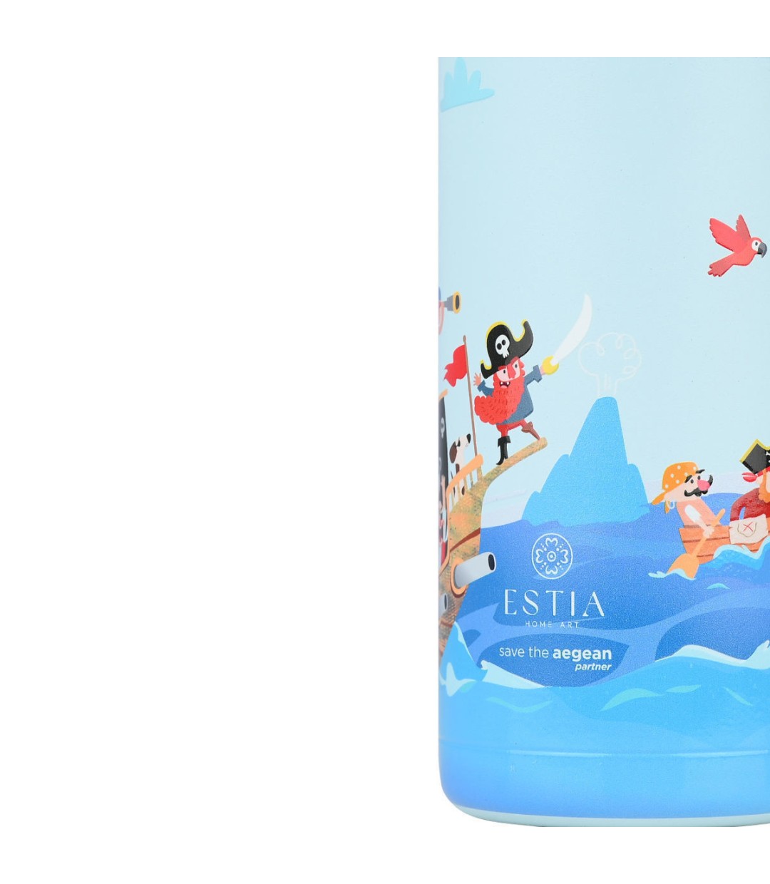 Estia Wonder Bottle Save the Aegean Παιδικό Παγούρι Θερμός Ανοξείδωτο με Καλαμάκι Non Spill Treasure Quest 500ml 01-33132