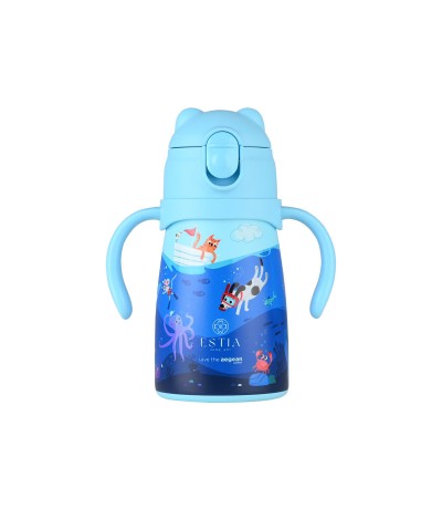 Estia Bubble Bottle Save The Aegean Παιδικό Παγούρι Θερμός Ανοξείδωτο με Pop-Up Καπάκι Non Spill Ocean Play 300ml Κωδικός: 01-33170 