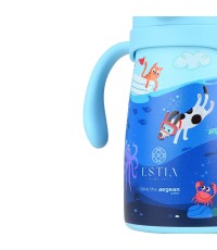 Estia Bubble Bottle Save The Aegean Παιδικό Παγούρι Θερμός Ανοξείδωτο με Pop-Up Καπάκι Non Spill Ocean Play 300ml Κωδικός: 01-33170 