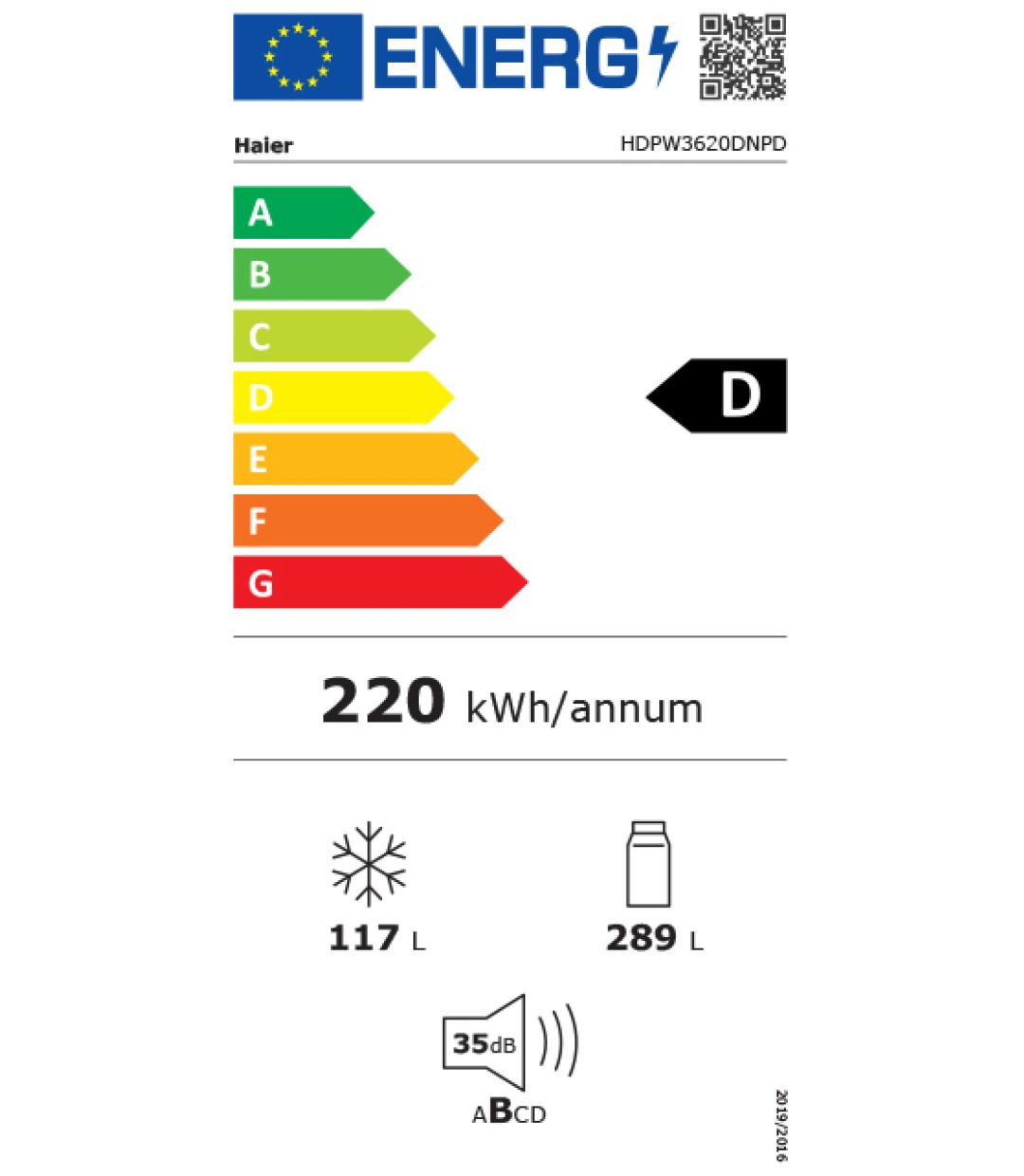 Haier Ψυγειοκαταψύκτης 406lt Total NoFrost Υ205xΠ59.5xΒ66.7εκ. Inox HDPW3620DNPD Haier Ψυγειοκαταψύκτης 406lt Total NoFrost Υ205xΠ59.5xΒ66.7εκ. Inox HDPW3620DNPD