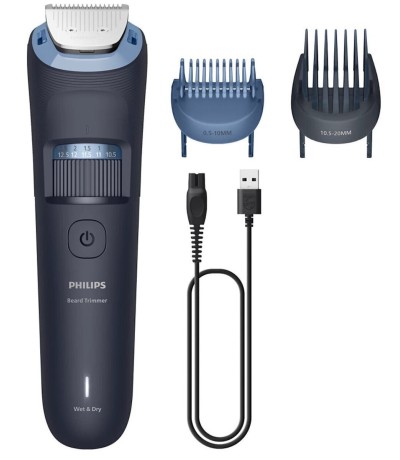 Philips Beardtrimmer 3000 Σετ Επαναφορτιζόμενης Κουρευτικής Μηχανής Γκρι BT3665/15 Philips Beardtrimmer 3000 Σετ Επαναφορτιζόμενης Κουρευτικής Μηχανής Γκρι BT3665/15