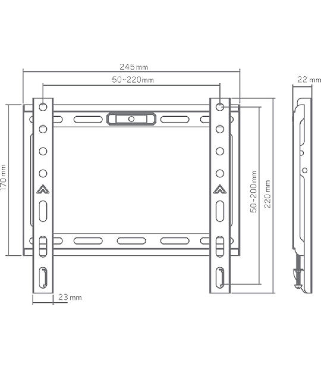 SBOX BL-3722F Βάση Τηλεόρασης Τοίχου 13"-43" έως 45kg