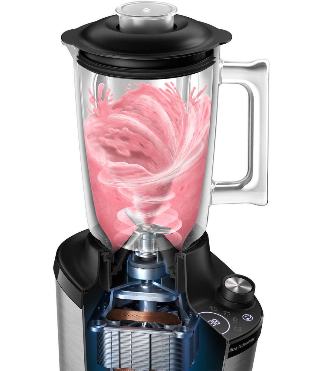 Philips Μπλέντερ για Smoothies με Γυάλινη Κανάτα 2lt 1500W Inox HR3760/00
