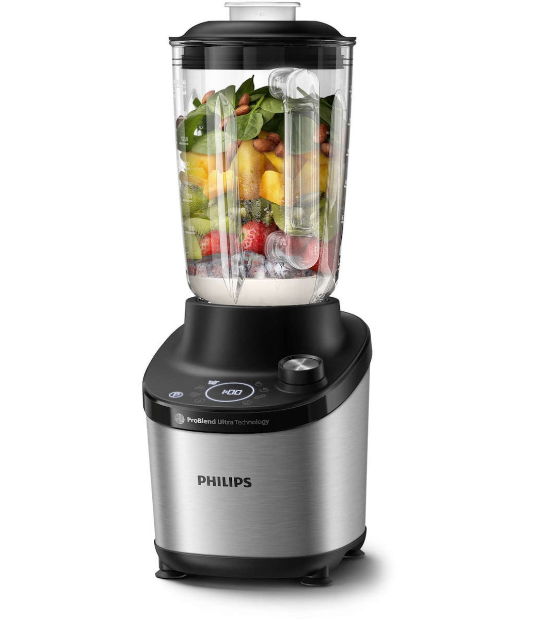 Philips Μπλέντερ για Smoothies με Γυάλινη Κανάτα 2lt 1500W Inox HR3760/00