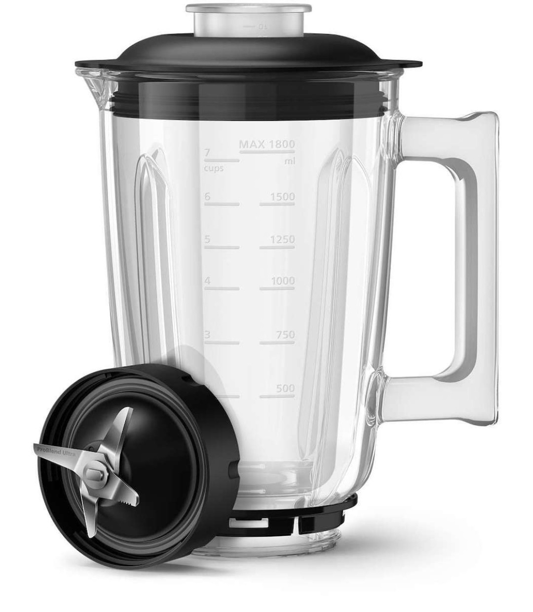 Philips Μπλέντερ για Smoothies με Γυάλινη Κανάτα 2lt 1500W Inox HR3760/00