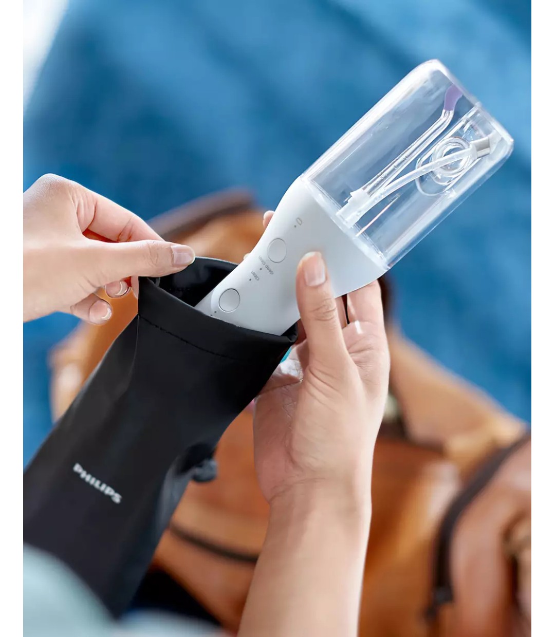 Philips Water Flosser με Θήκη Ταξιδίου HX3826/31 Λευκό