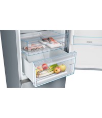 Bosch Ψυγειοκαταψύκτης 368lt Total NoFrost Υ203xΠ60xΒ66εκ. Γκρι KGN39VIEB