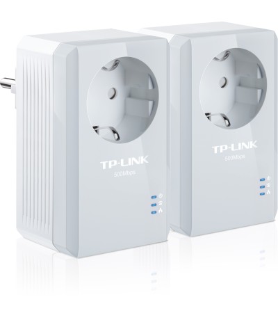 TP-LINK TL-PA4010PKIT v2.3 Powerline Διπλό για Ενσύρματη Σύνδεση με Passthrough Πρίζα και Θύρα Ethernet
