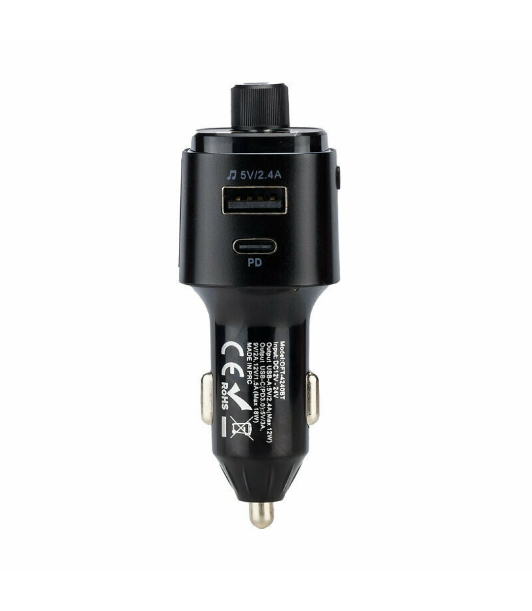 Osio FM Transmitter Αυτοκινήτου με Bluetooth / MicroSD / Type-C / USB