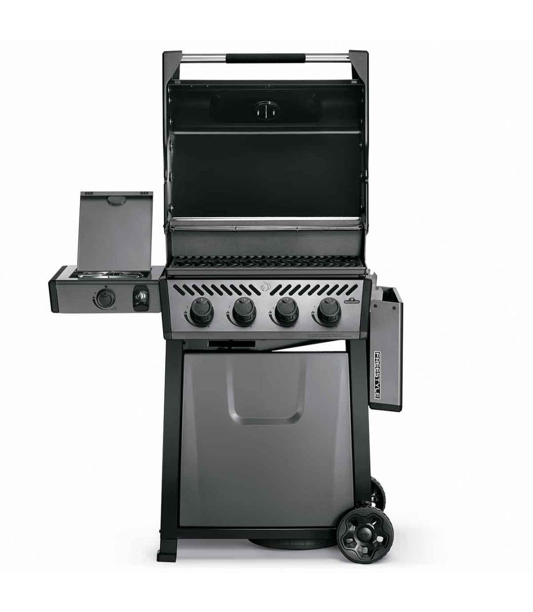 Napoleon Freestyle 425 SB Graphite Ψησταριά Υγραερίου Μαντεμένιας Σχάρας 60x45εκ. με 4 Εστίες 16.6kW και Πλαϊνό Μάτι