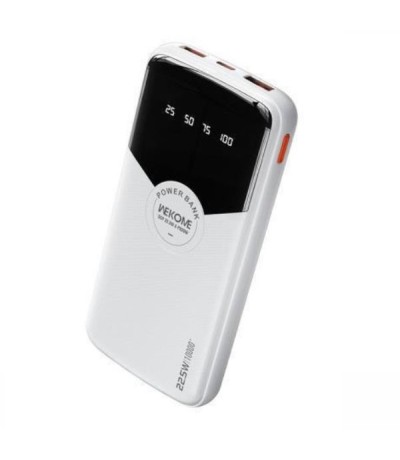 WK WP-43 Power Bank 10000mAh 22.5W με 2 Θύρες USB-A και Θύρα USB-C Power Delivery Λευκό WK WP-43 Power Bank 10000mAh 22.5W με 2 Θύρες USB-A και Θύρα USB-C Power Delivery Λευκό