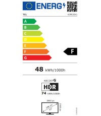 TCL Smart Τηλεόραση 43" 4K UHD LED 43P635 HDR (2022)