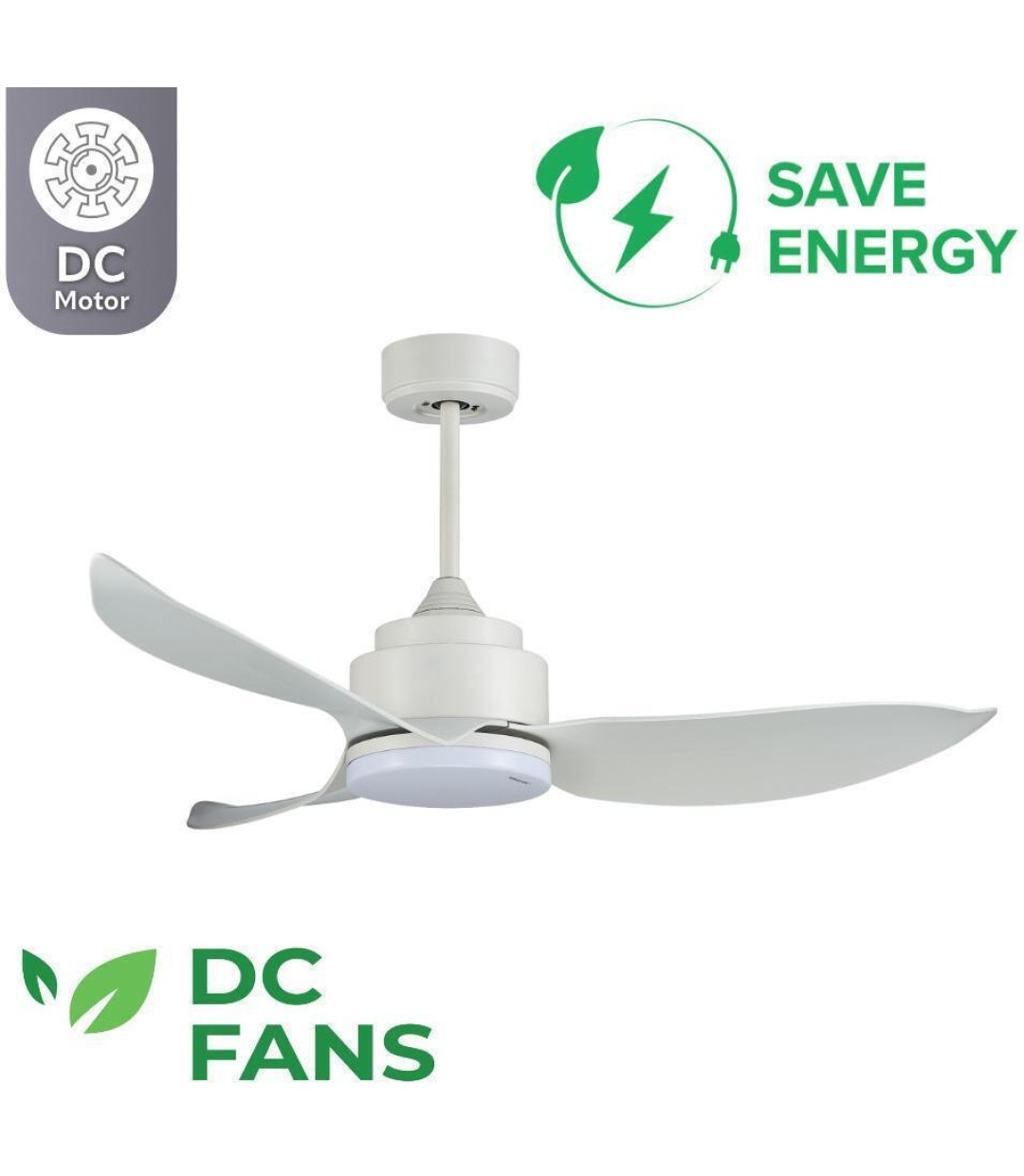 Ανεμιστήρας Οροφής Dc Τηλεχειριστήριο Led Telemax Levantes 46-yj356 White 30-4638