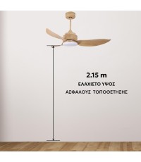 Ανεμιστήρας Οροφής Dc Τηλεχειριστήριο Led Telemax Levantes 46-yj356 White 30-4638