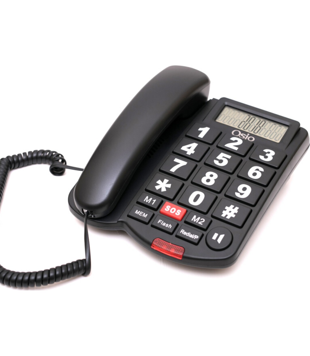 Osio OSWB-4760 Ενσύρματο Τηλέφωνο Γραφείου για Ηλικιωμένους Μαύρο