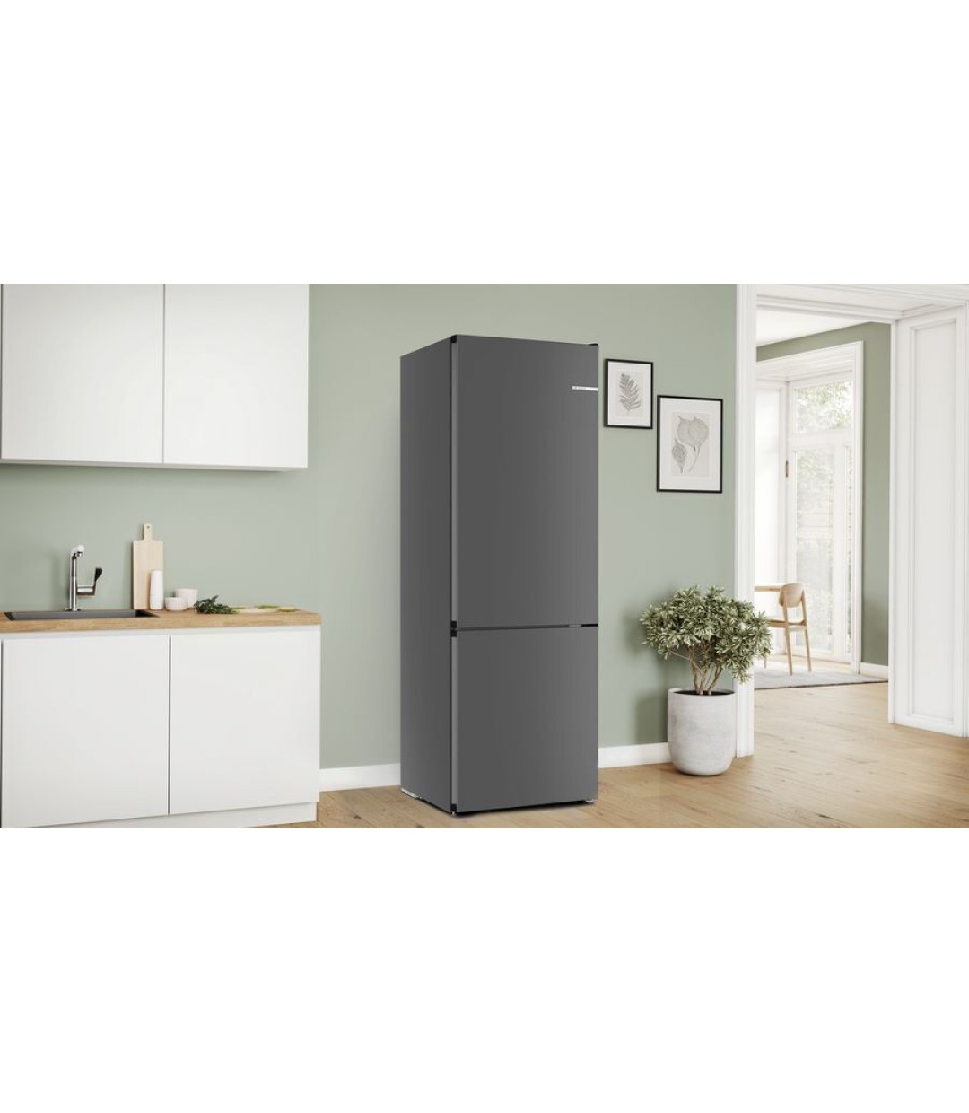 Bosch Ψυγειοκαταψύκτης 440lt Total NoFrost Υ203xΠ70xΒ66.7εκ. Γκρι KGN49OCAF