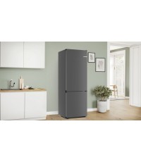 Bosch Ψυγειοκαταψύκτης 440lt Total NoFrost Υ203xΠ70xΒ66.7εκ. Γκρι KGN49OCAF