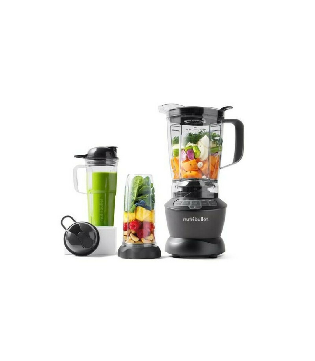 NutriBullet Μπλέντερ για Smoothies 1.8lt 1200W Μαύρο NBF500DG