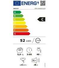Indesit Πλυντήριο Ρούχων Άνω Φόρτωσης 5kg 1000 Στροφών RapidWash BTW S50400 EU/N