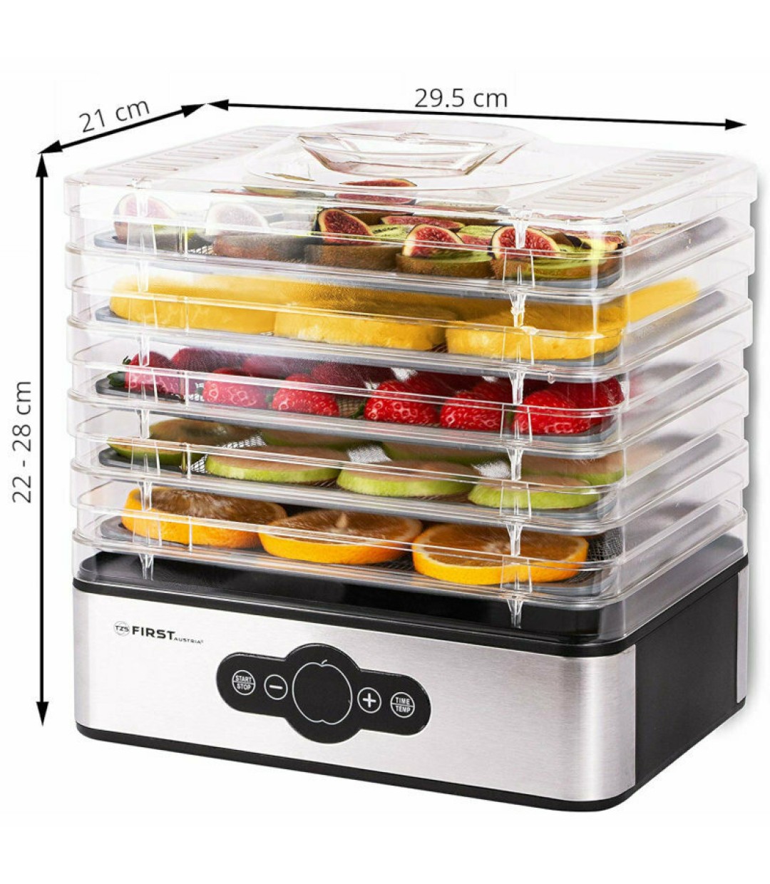 First Austria Αποξηραντής Τροφίμων με 5 Ράφια και Ρυθμιζόμενη Θερμοκρασία 35-70°C FA 5126-6