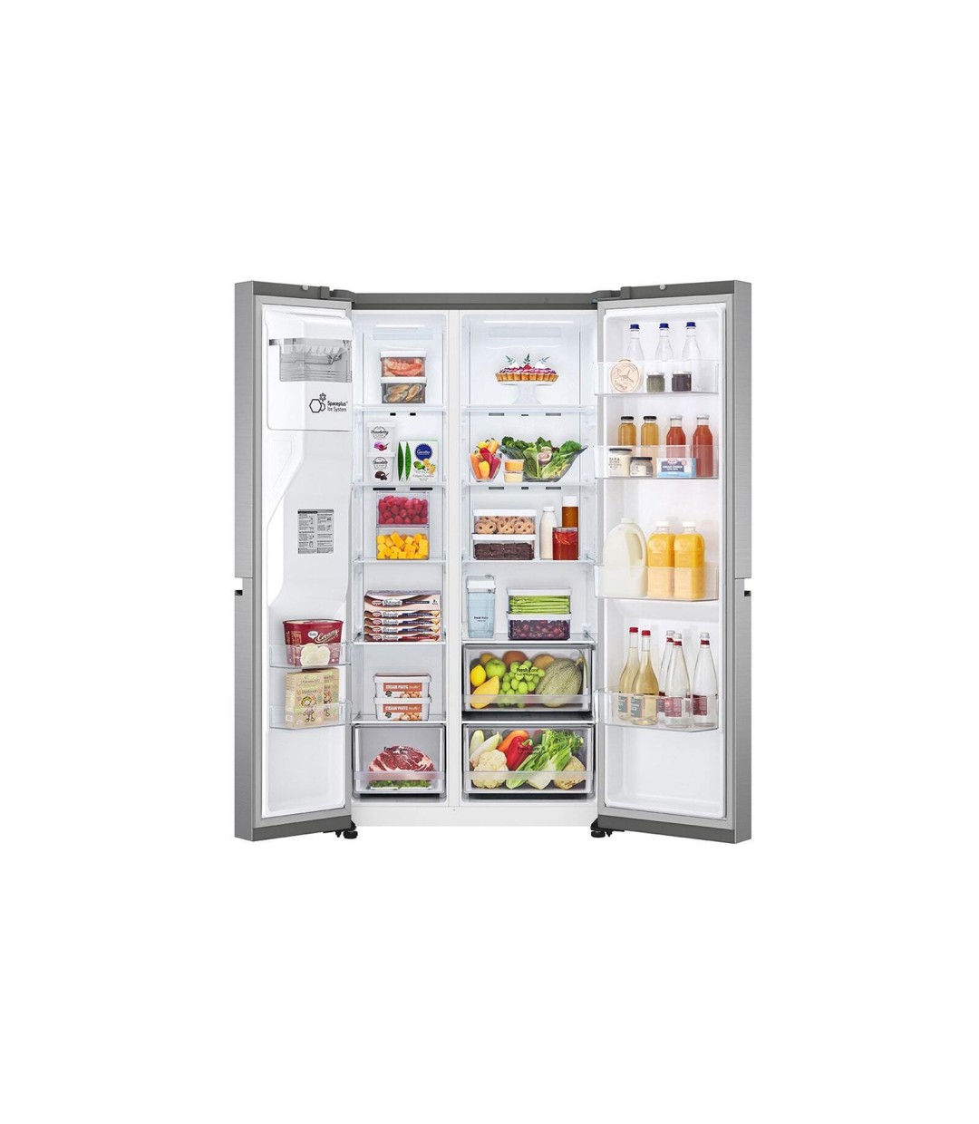 LG Ψυγείο Ντουλάπα 635lt Total NoFrost Υ179xΠ91.3xΒ73.5εκ. Inox GSLV51PZXE