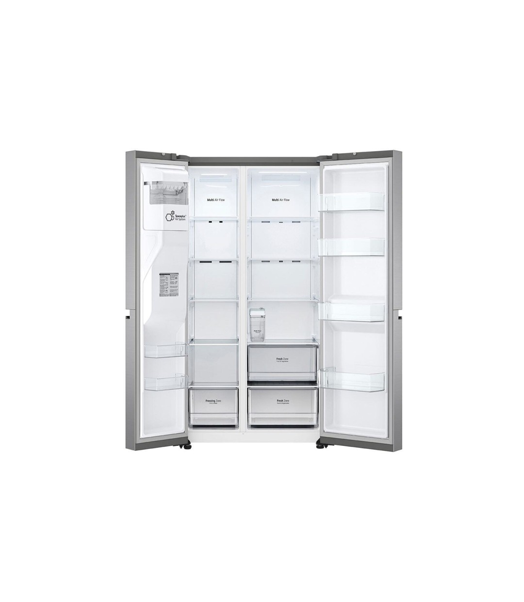 LG Ψυγείο Ντουλάπα 635lt Total NoFrost Υ179xΠ91.3xΒ73.5εκ. Inox GSLV51PZXE