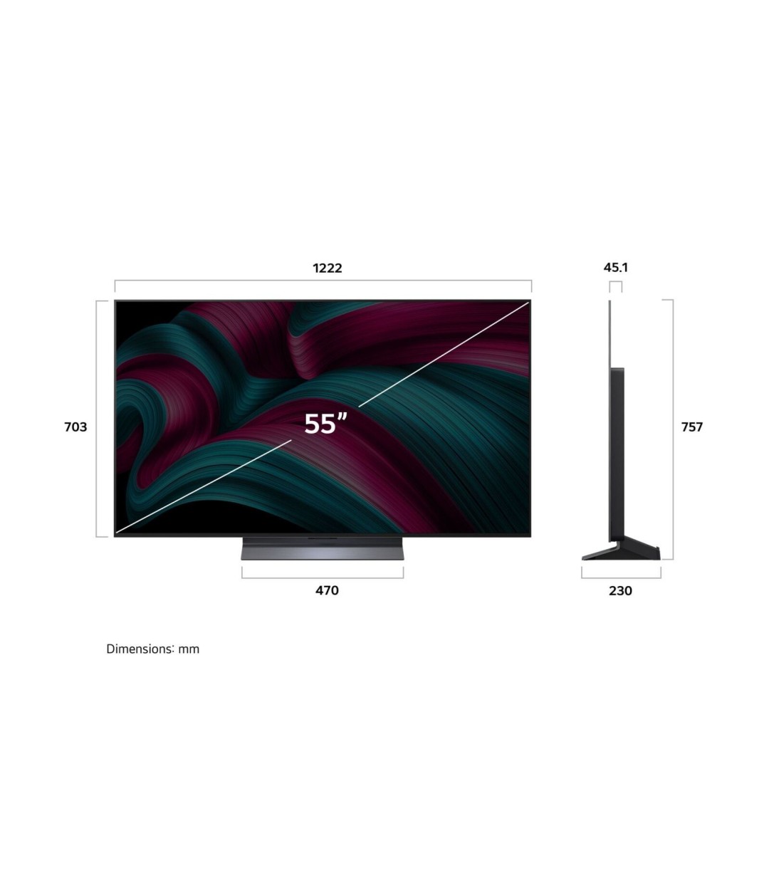LG Smart Τηλεόραση 55" 4K UHD OLED evo AI C5 HDR (2025) OLED55C55LA LG Smart Τηλεόραση 55" 4K UHD OLED evo AI C5 HDR (2025) OLED55C55LA