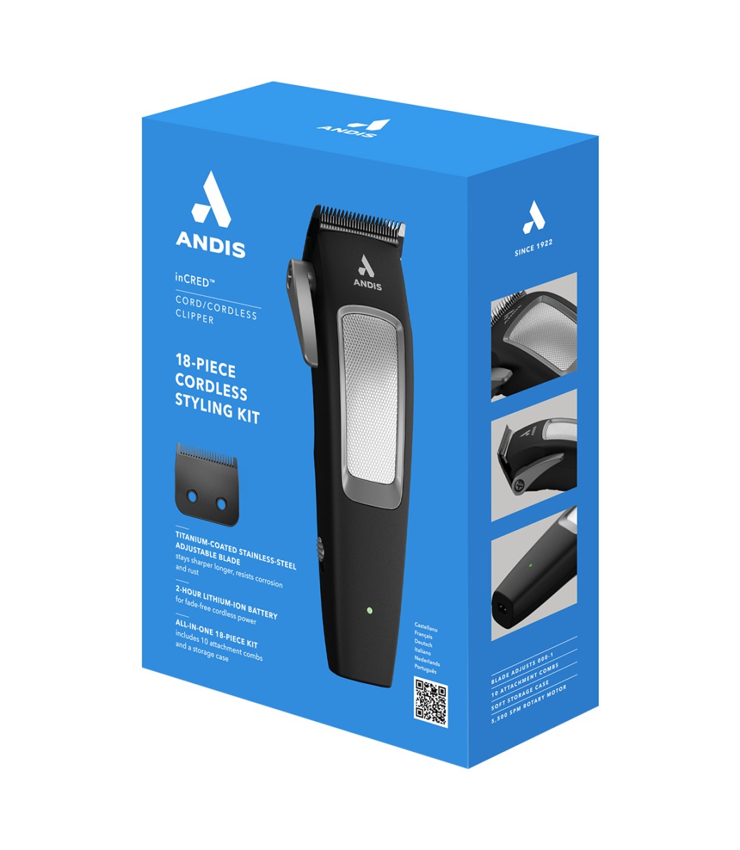 Andis Επαναφορτιζόμενη Κουρευτική Μηχανή 560585