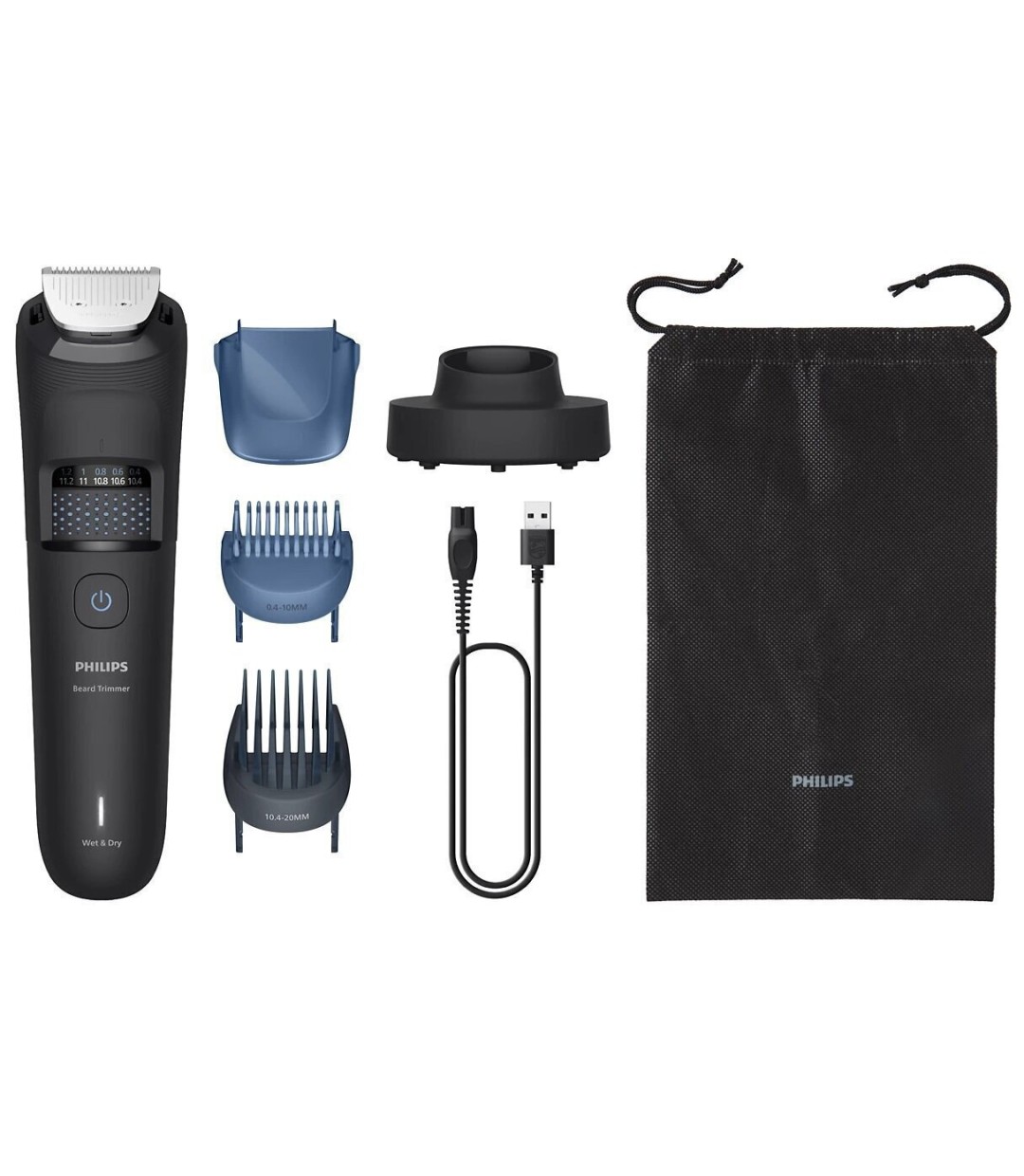 Philips Beardtrimmer 5000 Σετ Επαναφορτιζόμενης Κουρευτικής Μηχανής Μαύρο BT5780/15 Philips Beardtrimmer 5000 Σετ Επαναφορτιζόμενης Κουρευτικής Μηχανής Μαύρο BT5780/15