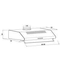 Gruppe Pratico 600 Ελεύθερος Απορροφητήρας 60cm Inox 01-S-3002A-M29-600 