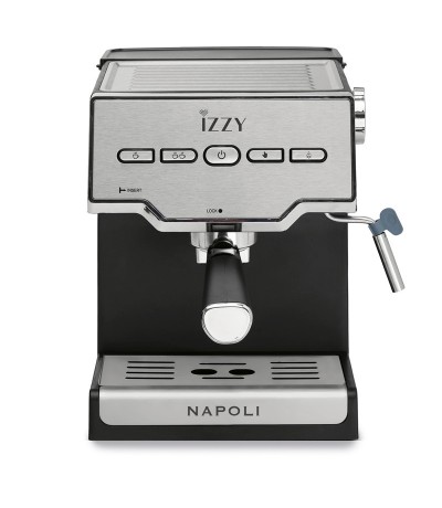 Izzy Napoli IZ-6011 Αυτόματη Μηχανή Espresso 1000W Πίεσης 20bar Ασημί