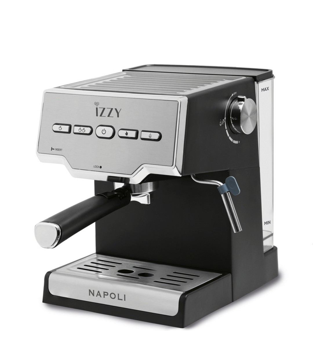 Izzy Napoli IZ-6011 Αυτόματη Μηχανή Espresso 1000W Πίεσης 20bar Ασημί