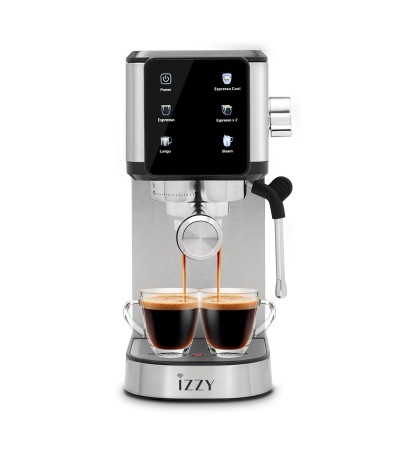 Izzy Μηχανή Espresso 1450W Πίεσης 20bar Ασημί IZ-6024