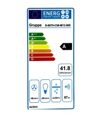 Gruppe Unico Απορροφητήρας Καμινάδα 90cm Μαύρος Κωδικός: S-6079-C58-M13-900 