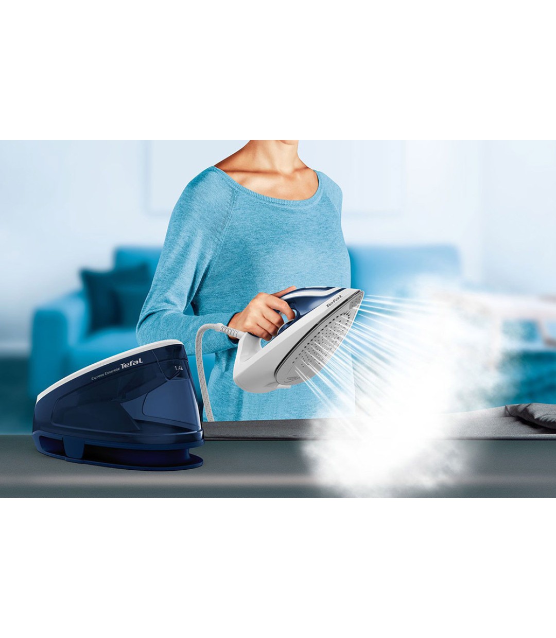 Tefal Express Essential Σύστημα Σιδερώματος Πίεσης 5.2bar με Δοχείο 1.4lt Κωδικός: SV6116 
