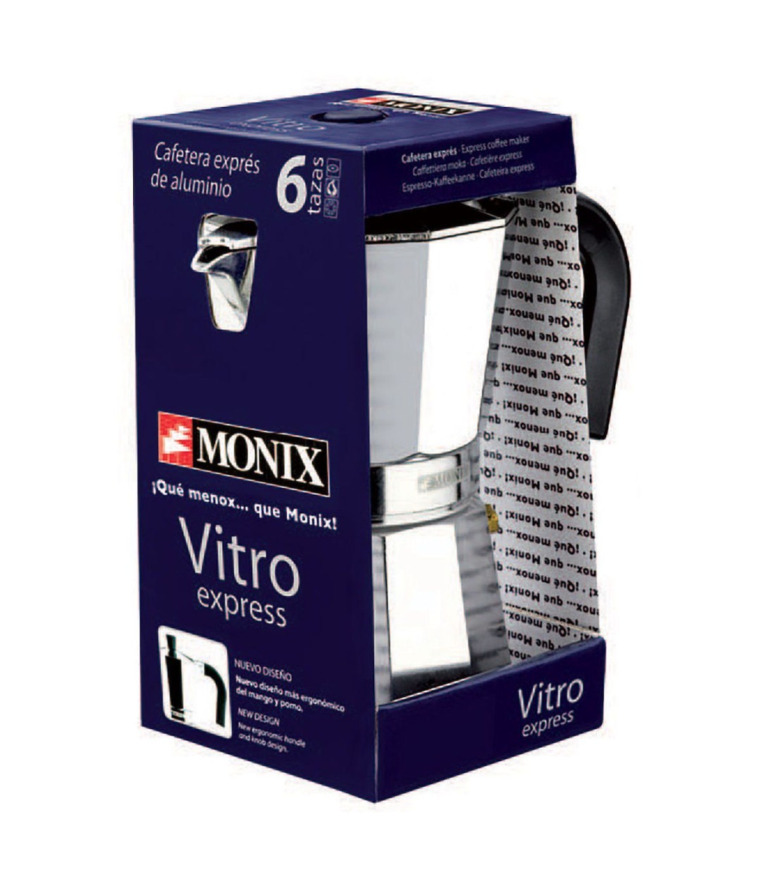 Monix M620003 Μπρίκι Espresso 3cups Inox Ασημί